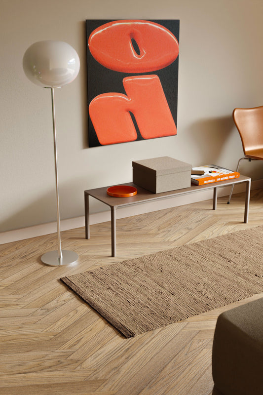 Baumwollteppich, Nougat