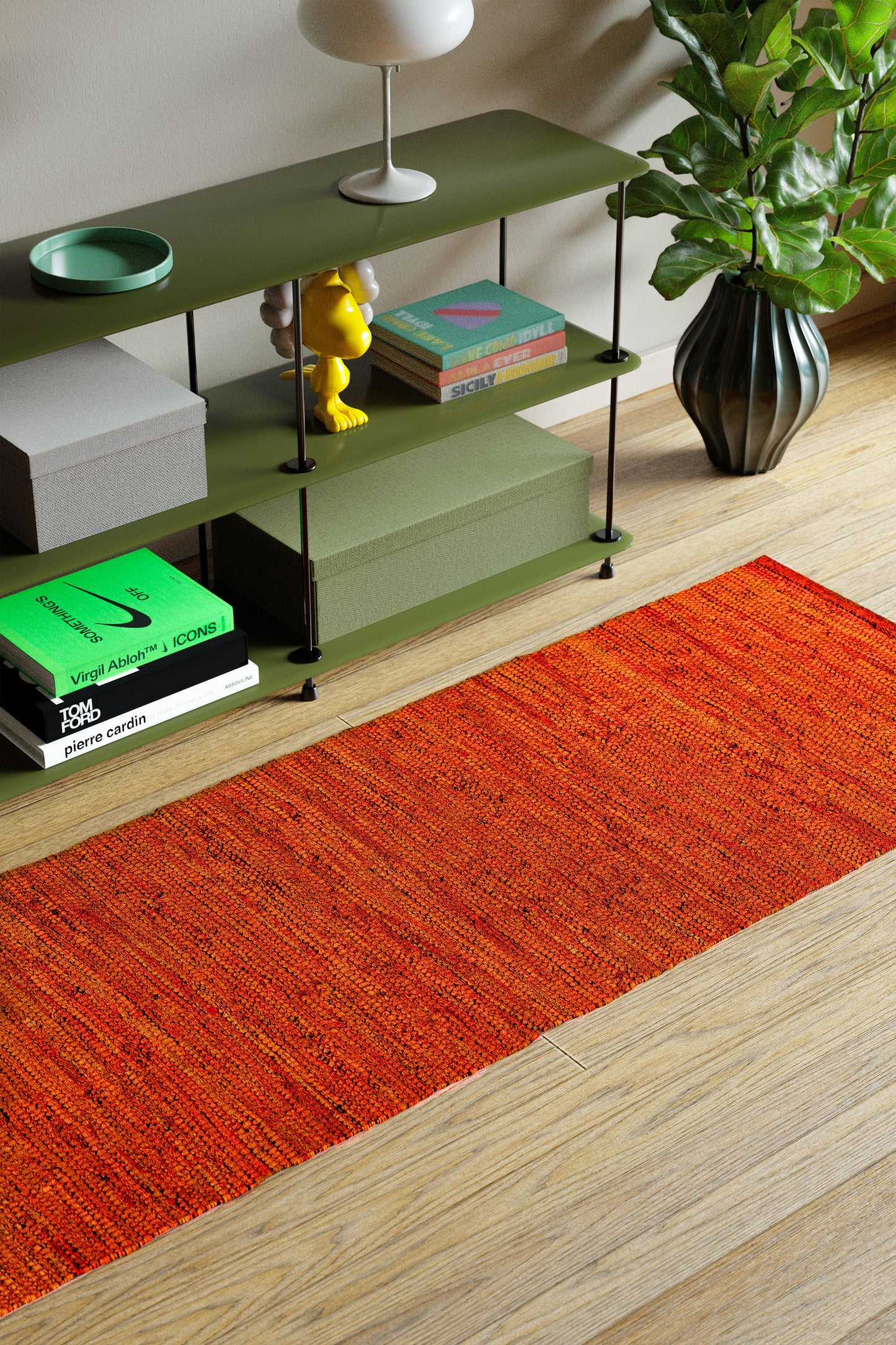 Baumwollteppich, Solar Orange