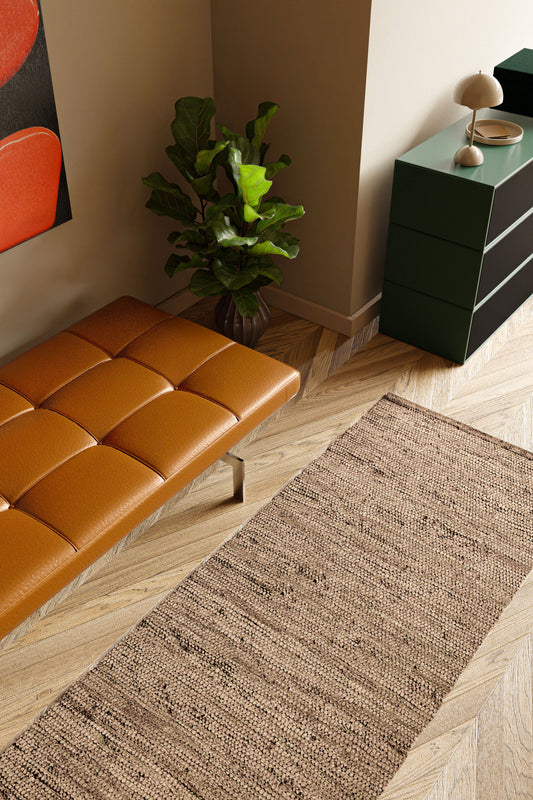 Baumwollteppich, Nougat